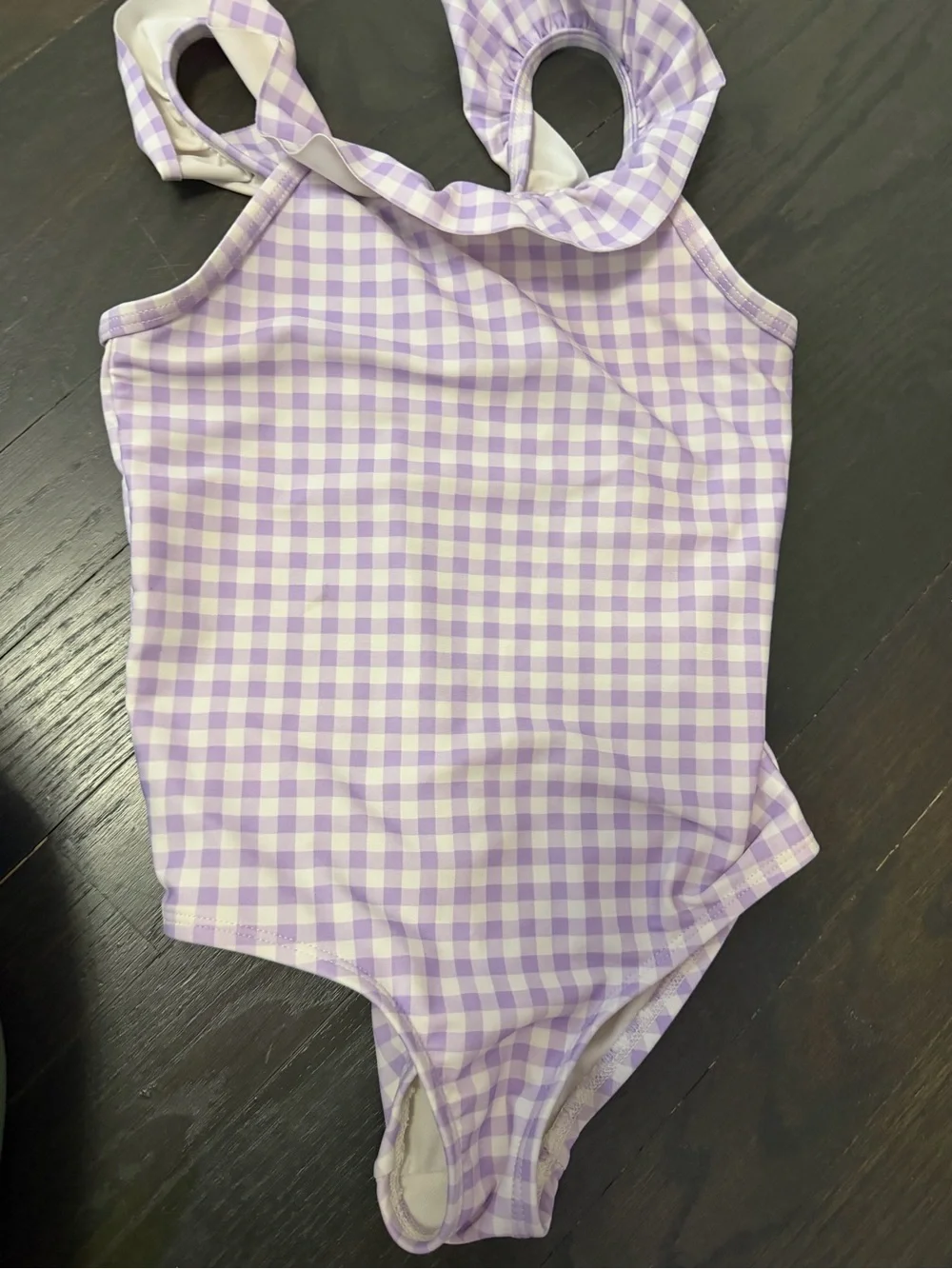 Lilac Gingham Ruffle carters just one you One-Piece Swimsuit 3t 5t